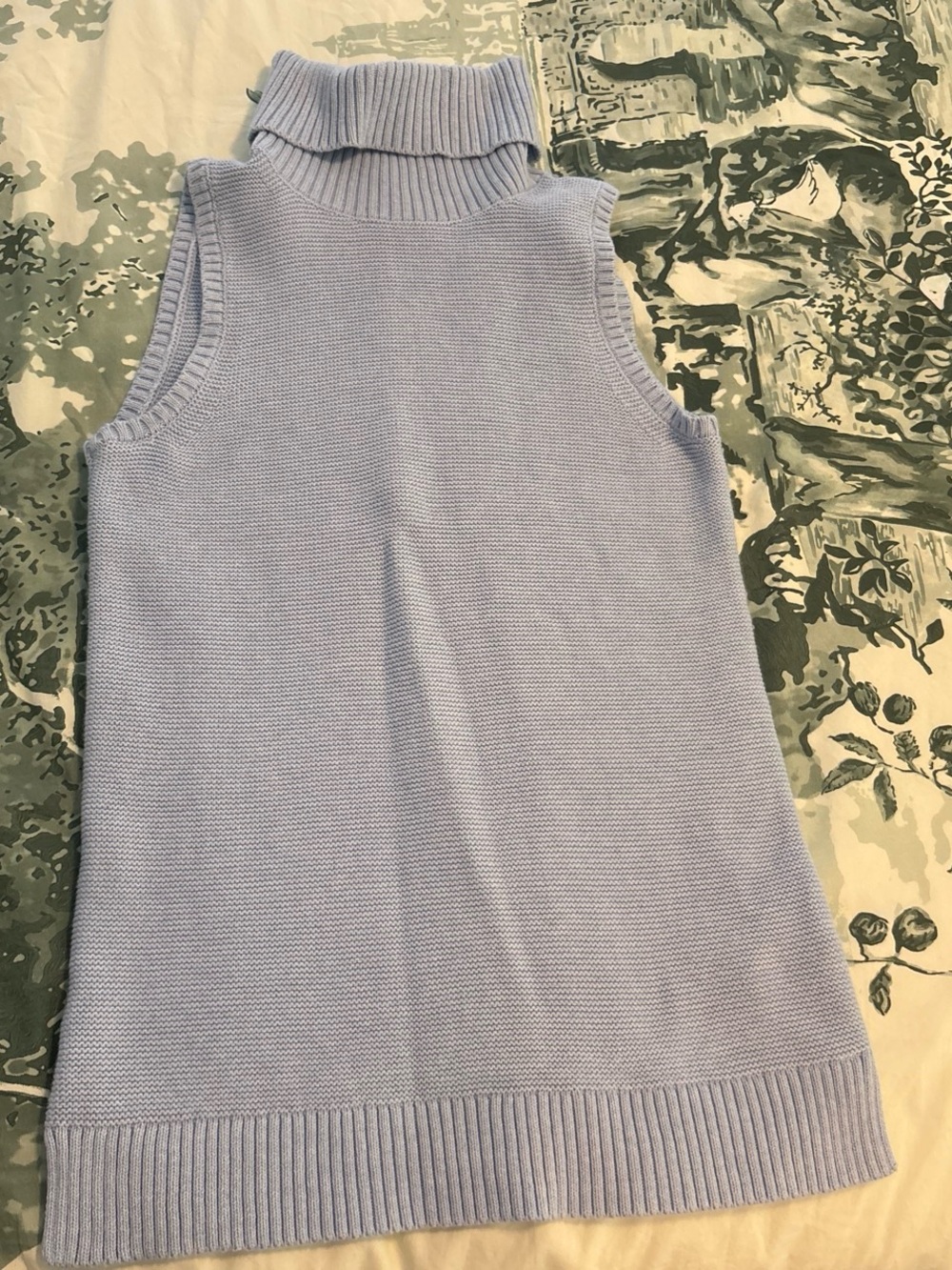 J. Crew Lightblue Sleeveless Turtleneck Sweater